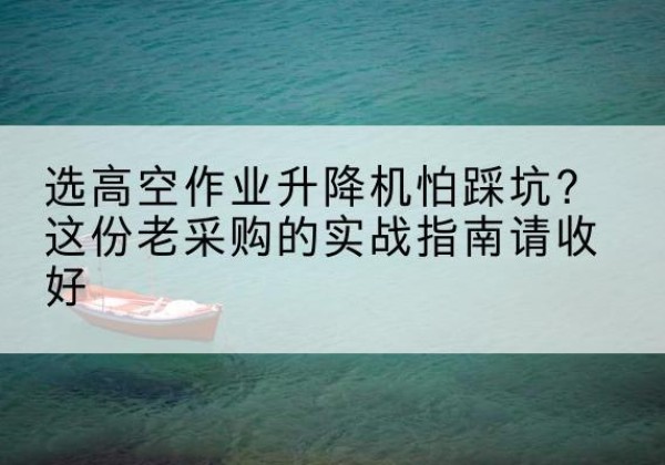 平凉高空作业升降机厂家推荐-选高空作业升降机怕踩坑？这份老采购的实战指南请收好