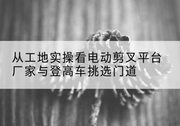 平凉电动剪叉升降平台厂家-从工地实操看电动剪叉平台厂家与登高车挑选门道